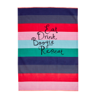 Cotton Tea Towel with Stripe Print By Rice DK